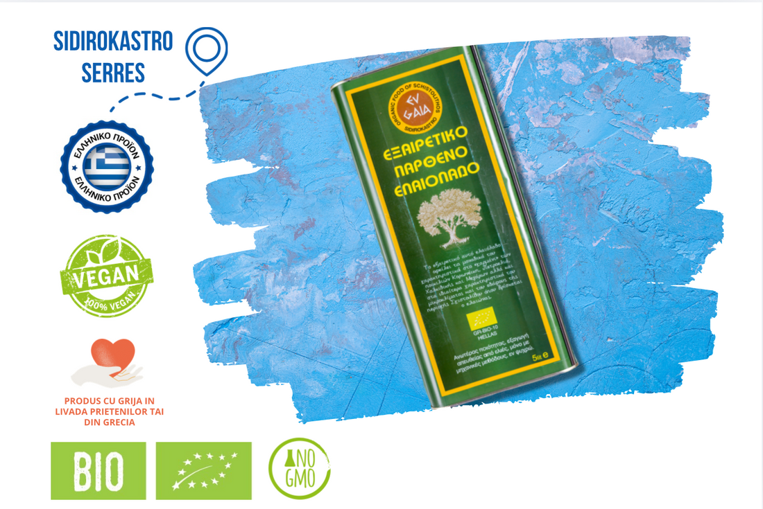 Ulei de măsline extravirgin, BIO, Ev Gaia, 3l - presat la rece - livada noastră, recolta &